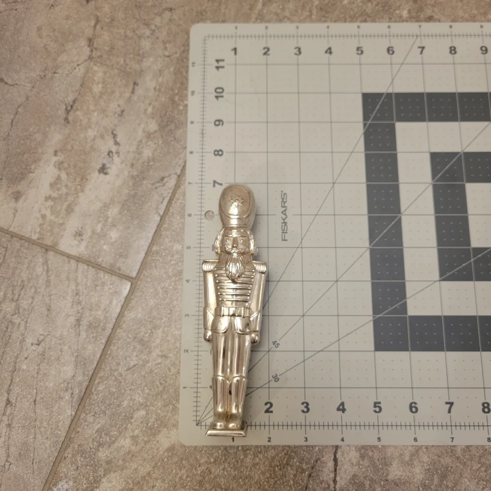 Vtg Godinger Toy Soldier Nutcracker Silver Plated 1995